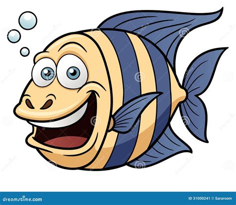 Cartoon Happy fish stock vector. Illustration of nature - 31000241