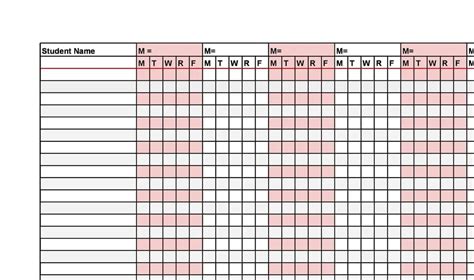 Editable excel student attendance template - mevadriver