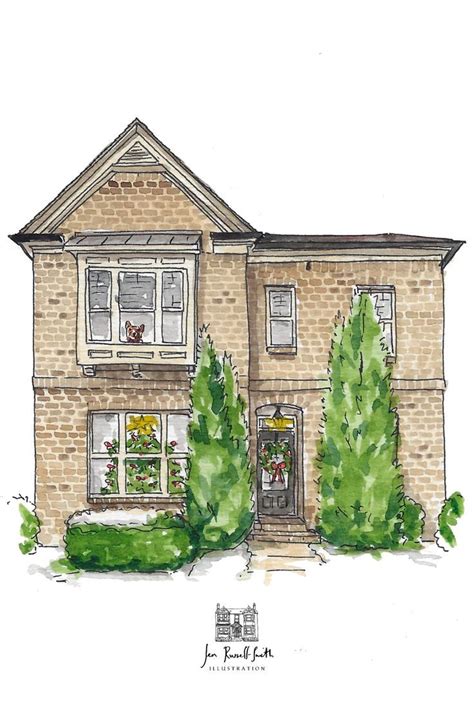 Watercolour house illustration by Jen Russell-Smith, drawn from your ...