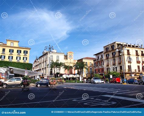 Piazza Tasso In Sorrento. Monument Of Torquato Tasso Editorial Photo ...