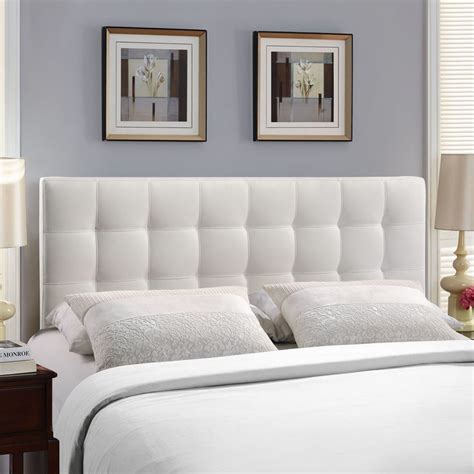 Modway Lily Queen Upholstered Headboard | White headboard, Upholstered ...