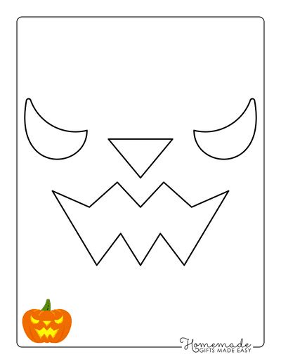 Scary Face Pumpkin Carving Patterns