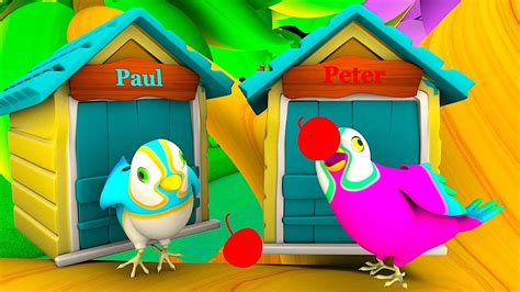 Two Little Dicky Birds | Kindergarten Nursery Rhyme | Cartoon for Kids ...