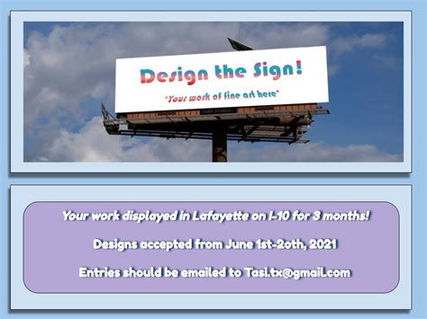 Design the Sign! Competition 2021 – The Art Studio, Inc.