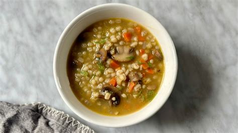 Vegetarian Mushroom Barley Soup Recipe | The Nosher