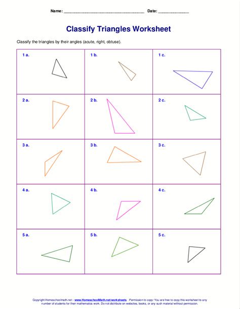 Worksheets For Classifying Triangles By Sides, Angles, Or Both ...