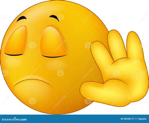 Talk To My Hand Gesture, Smiley Emoticon Cartoon Stock Vector ...