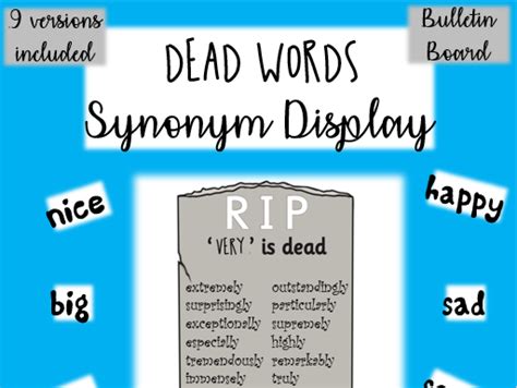 DEAD WORDS - synonym poster set | Teaching Resources