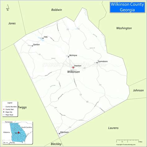 Map of Wilkinson County, Georgia - Where is Located, Cities, Population ...