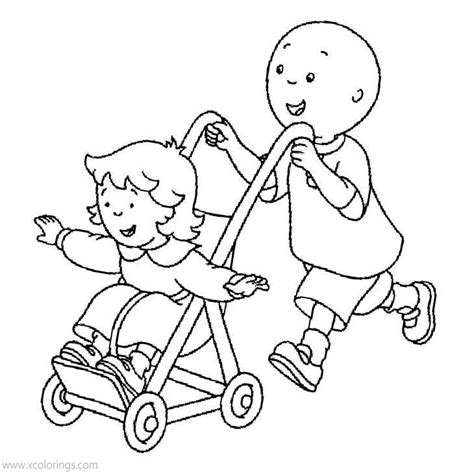 Caillou and Rosie Coloring Pages - XColorings.com