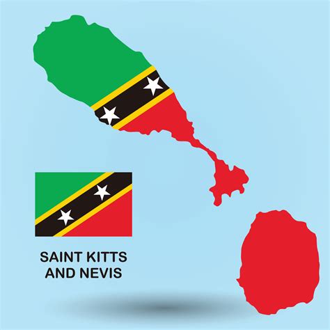 Saint Kitts and Nevis Map and Flag Background 5933374 Vector Art at ...