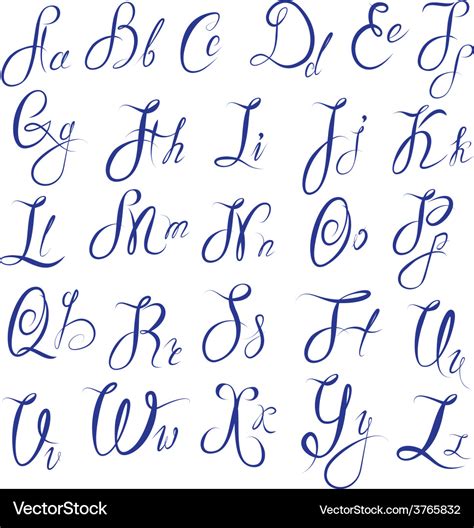 Abc - english alphabet - handwritten calligraphic Vector Image