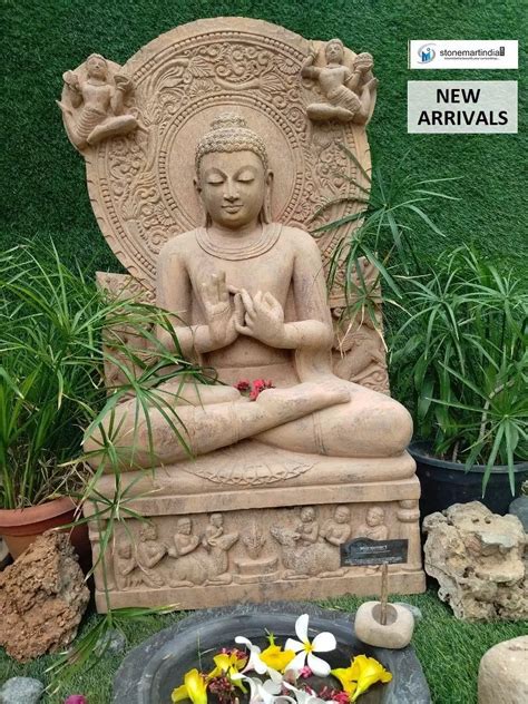 Available 3.5 Feet Sarnath Buddha Stone Statue - stonemartindia.com