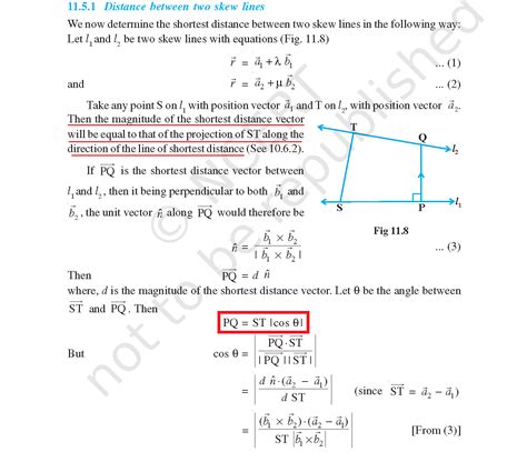 [Math] Derivation of formula for shortest distance between two skew ...