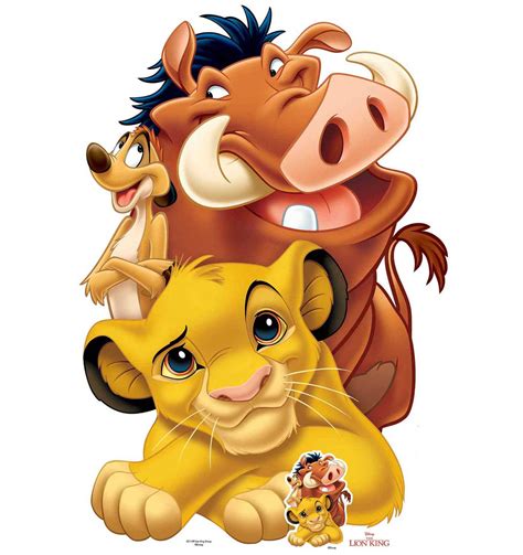 Lion King Group with Simba, Timon and Pumbaa Cardboard Cutout