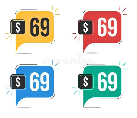 69 dollar price stock vector. Illustration of sales - 203916437