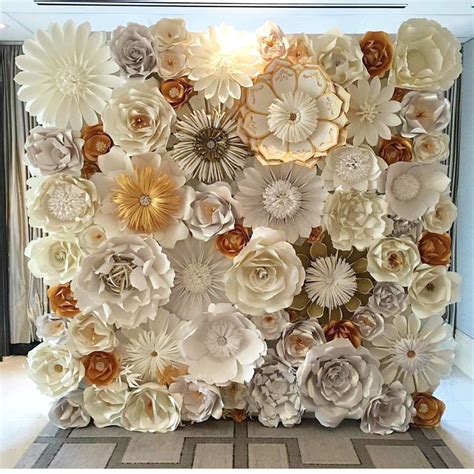 Paper Flower Wall, custom and handmade to order. ID#GED1001 | Giant ...