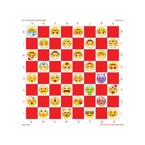 Emoji - Full Color Vinyl Chess Board