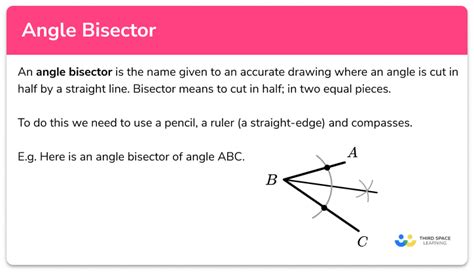 Angle Bisector - GCSE Maths - Steps, Examples & Worksheet