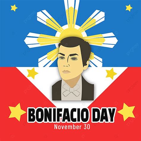 Bonifacio Day Bonifacio Day Drawing Characters Red And Blue Background ...