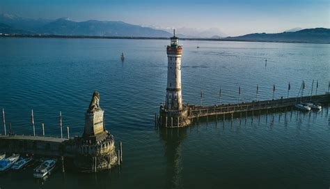 lighthouse at lindau bodensee 4k HD Wallpaper