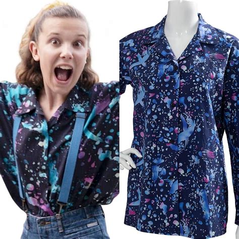 Stranger Things Saison 3 S3 Onze Eleven 11 Chemise Cosplay Costume # ...