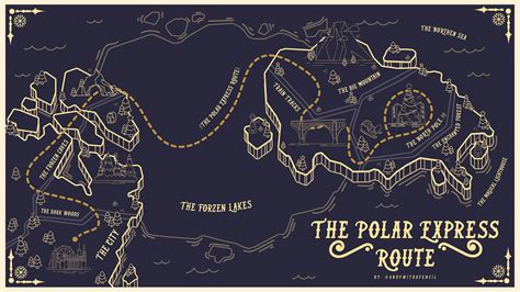 THE POLAR EXPRESS ROUTE - Vector Map on Behance