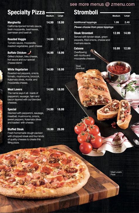 Pat's Pizza Menu