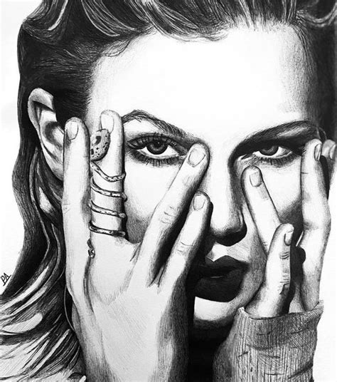 Taylor Swift Reputation Pen Drawing Print | Etsy