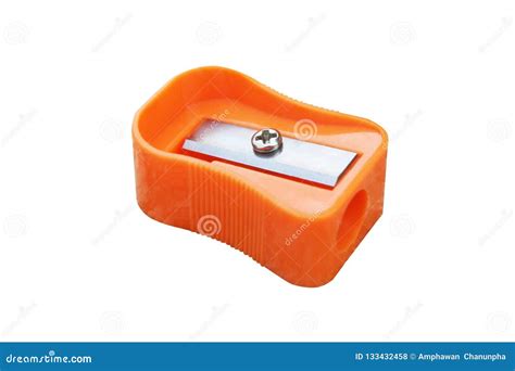 Orange pencil sharpener stock photo. Image of digital - 133432458