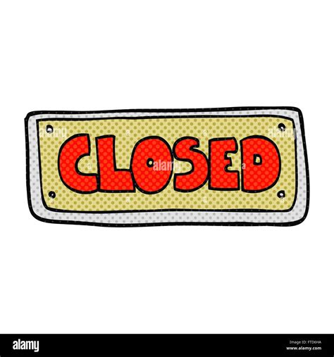 freehand drawn cartoon closed shop sign Stock Vector Image & Art - Alamy