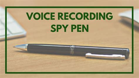 Executive Voice Recorder Spy Pen Tutorial - YouTube