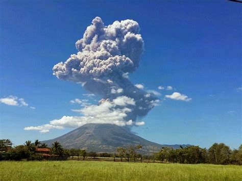 Volcanic ash cloud from San Miguel volcano