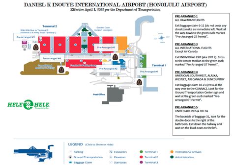 Honolulu Airport Map — HELE HELE TRANSPORTATION