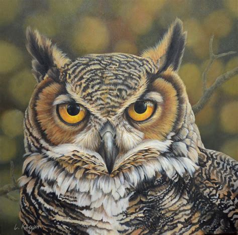 Realistic Owl Painting at PaintingValley.com | Explore collection of ...