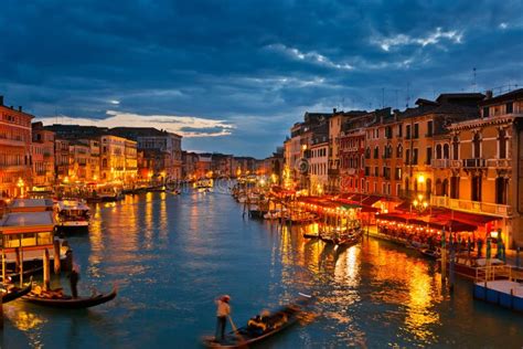 Grand Canal at Night, Venice Stock Photo - Image of dusk, color: 21763078