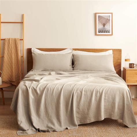 Bedsure + 100% Linen Bed Sheets