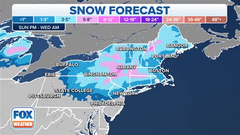 Winter storm bringing snow to the Northeast, New England this week