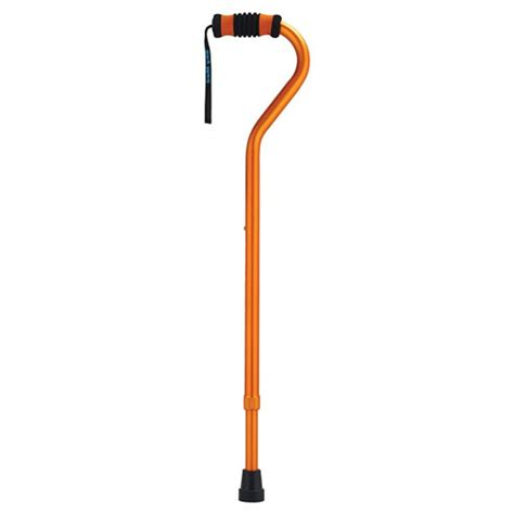 Standard Offset Walking Cane Adjustable Aluminum Orange - Walmart.com ...