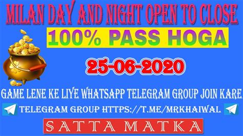 MILAN MATKA 25/06/2020 ★Day//Night★ // CALL +91-8875566970 , MM ...