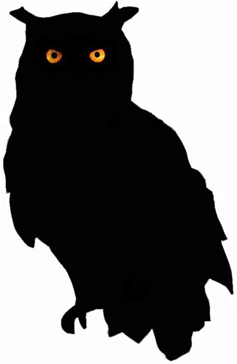 owl silhouette- print out and trace onto black construction paper. Put ...