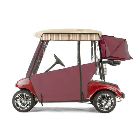 Club Car DS Golf Cart PRO-TOURING Sunbrella Track Enclosure - Burgundy ...