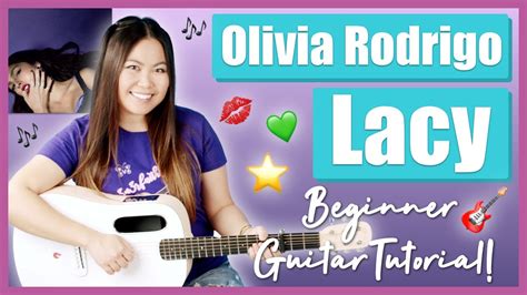 Lacy Olivia Rodrigo Beginner Guitar Tutorial EASY Lesson | Chords ...