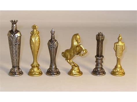 Renaissance Metal Chessmen