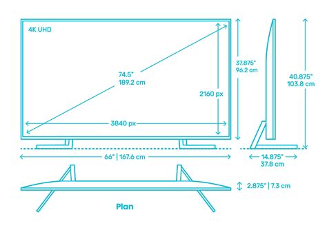 Sony X950G Smart TV (75”) Dimensions & Drawings | Dimensions.Guide