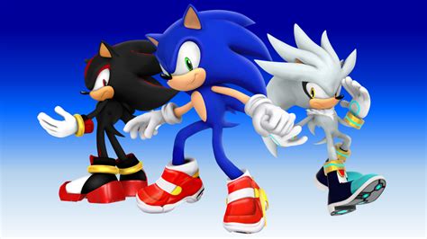 Sonic, Shadow and Silver the Hedgehog 25th by 9029561 on DeviantArt