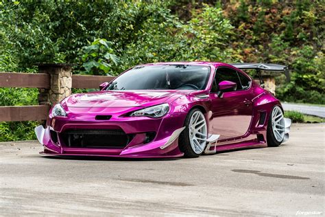 Metallic Pink Chrome Pandem V3 Widebody Subaru BRZ -… | Forgestar