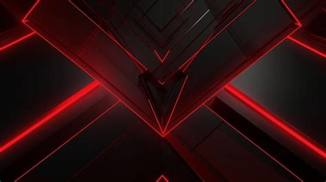 Premium Photo | Abstract futuristic black and red gaming background