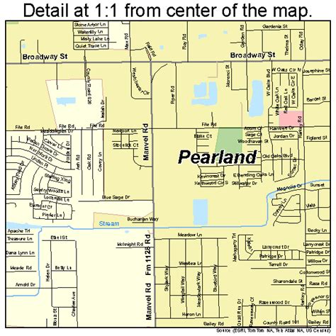 Pearland Texas Street Map 4856348