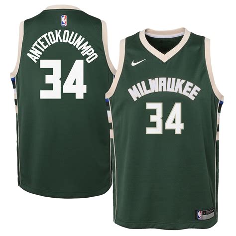 Nike Giannis Antetokounmpo Milwaukee Bucks Youth Green Swingman Jersey ...